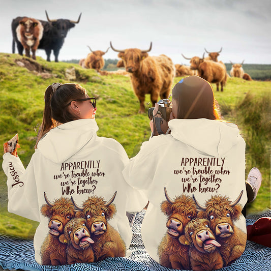 Apparently We're Trouble - Personalized Bestie All Over Shirt