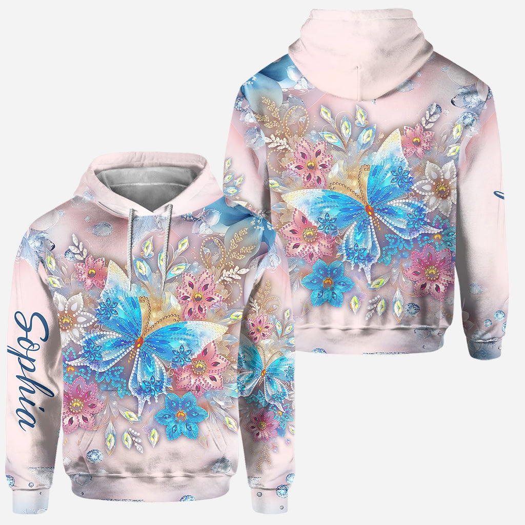 Schmetterling & Blume – Personalisierter Schmetterlings-Hoodie und Leggings