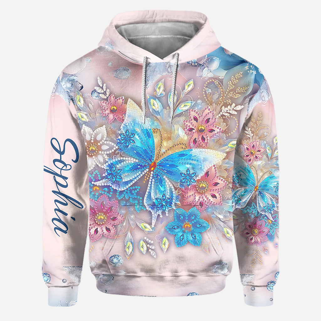 Schmetterling & Blume – Personalisierter Schmetterlings-Hoodie und Leggings
