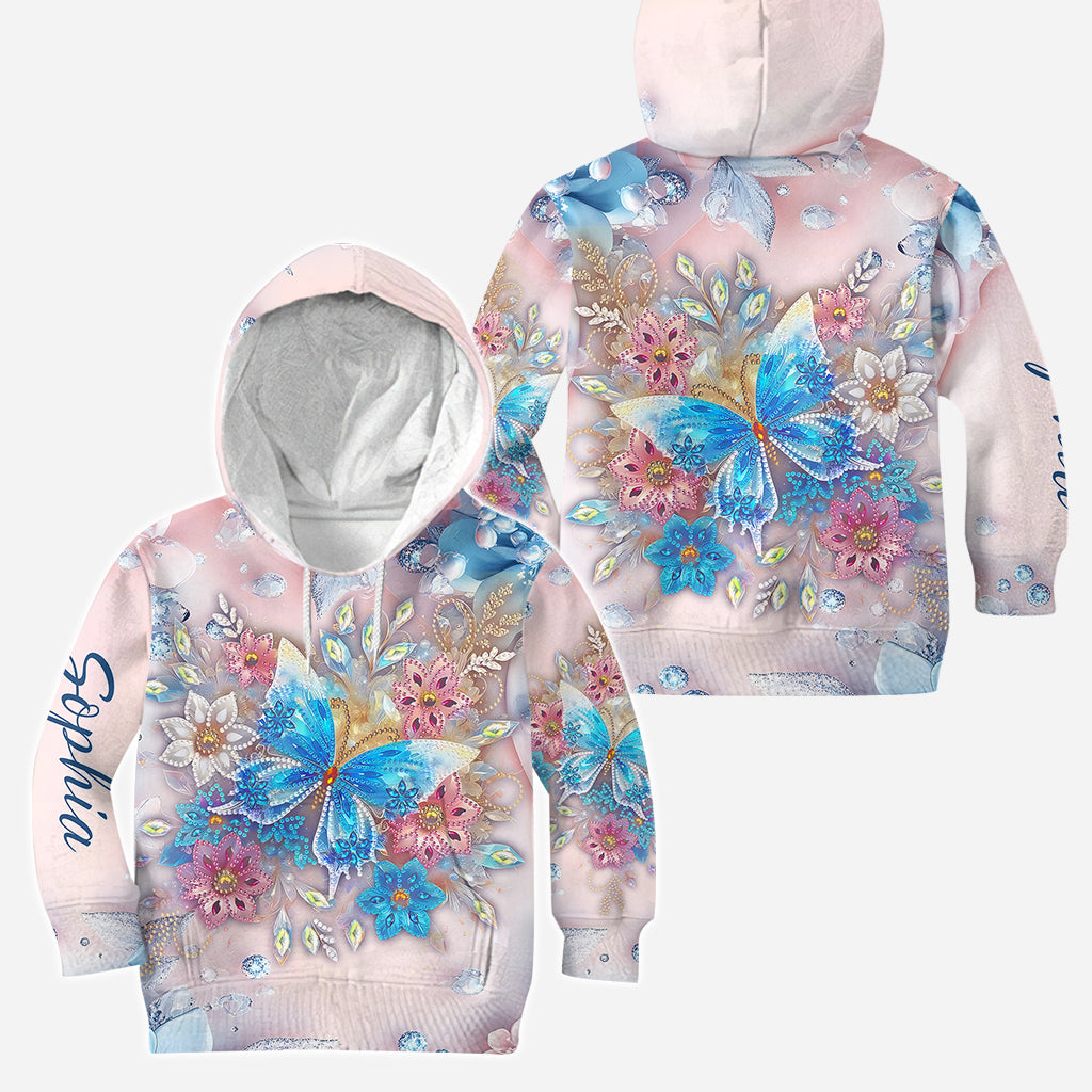 Schmetterling & Blume – Personalisierter Schmetterlings-Hoodie und Leggings