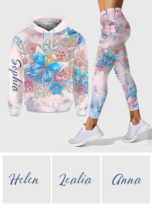 Schmetterling & Blume – Personalisierter Schmetterlings-Hoodie und Leggings