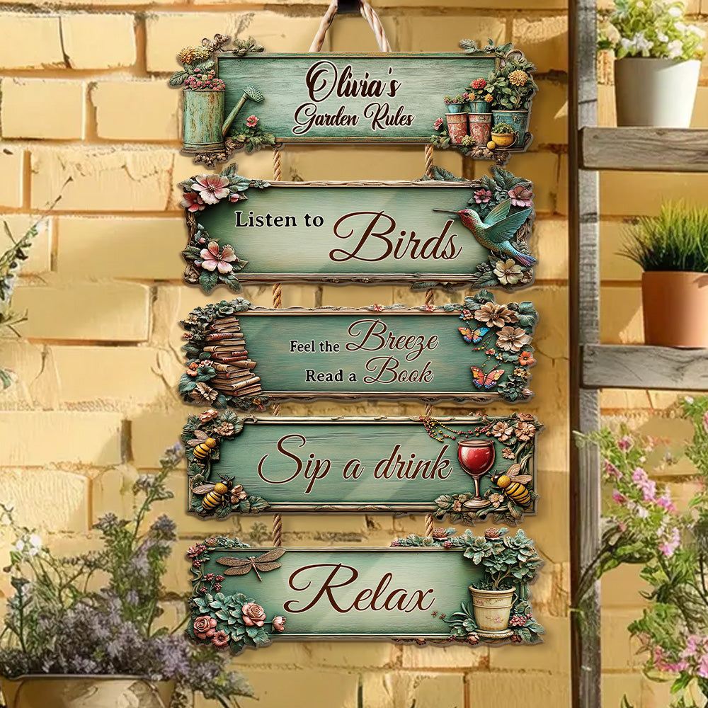 Gartenregeln – Personalisiertes Gartenschild aus Palettenholz