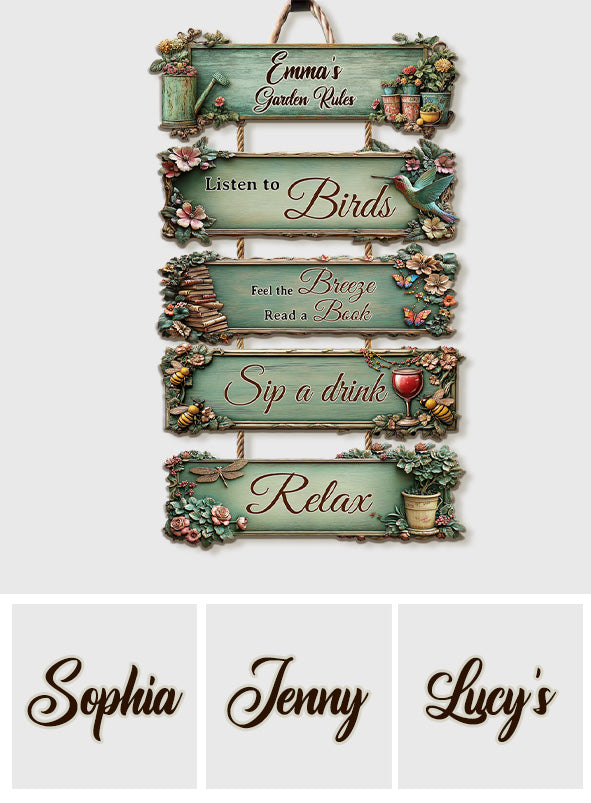 Gartenregeln – Personalisiertes Gartenschild aus Palettenholz