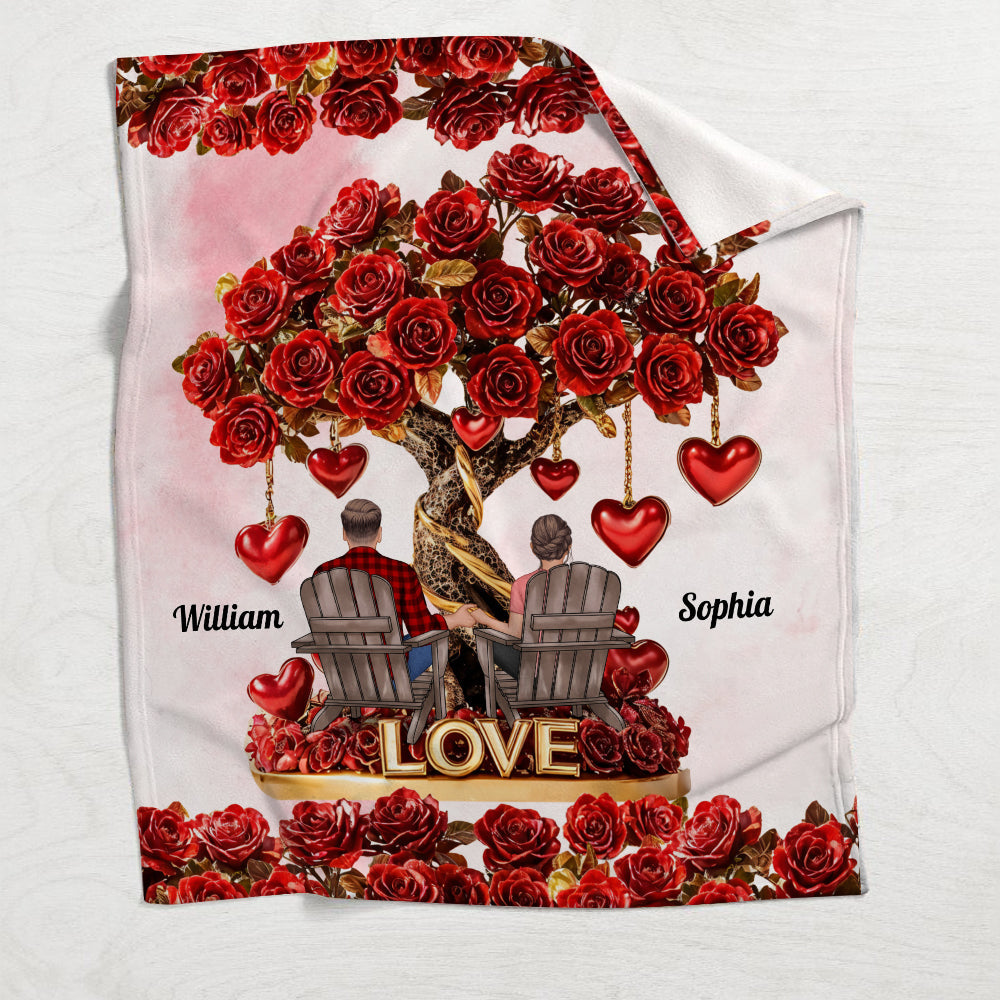 Tree of Love - Personalized Couple Blanket