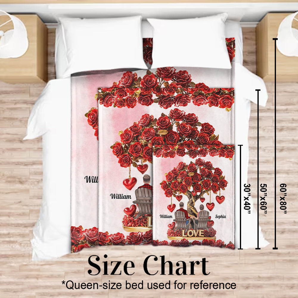 Tree of Love - Personalized Couple Blanket