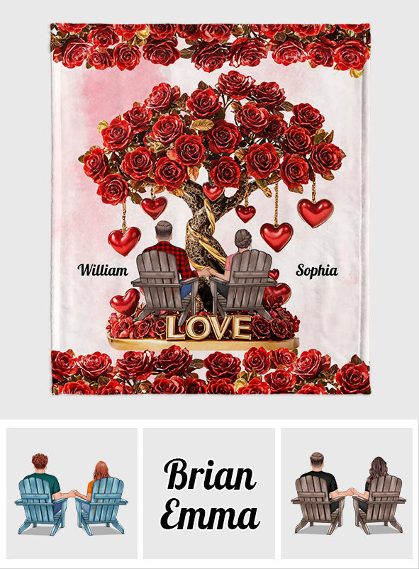 Tree of Love - Personalized Couple Blanket
