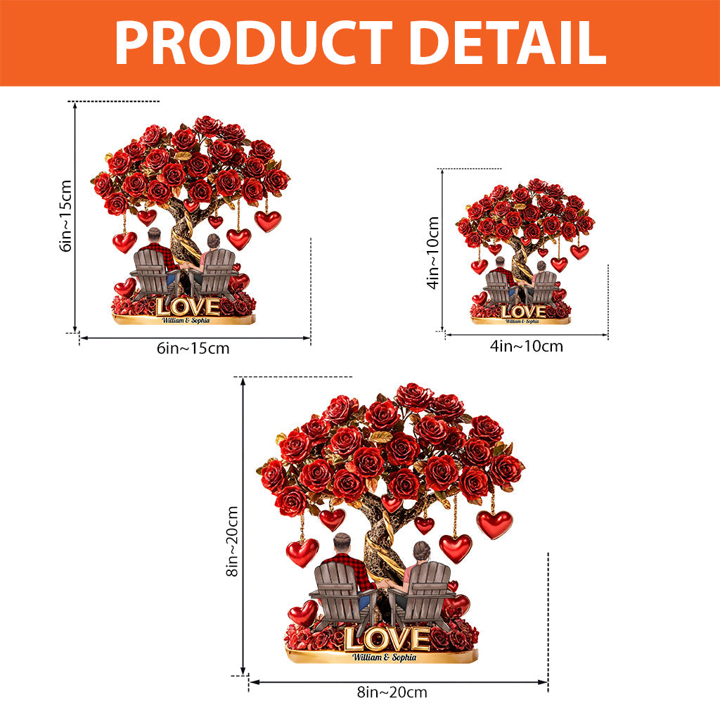 Tree of Love - Personalized Couple Custom Shaped Acrylic Plaque