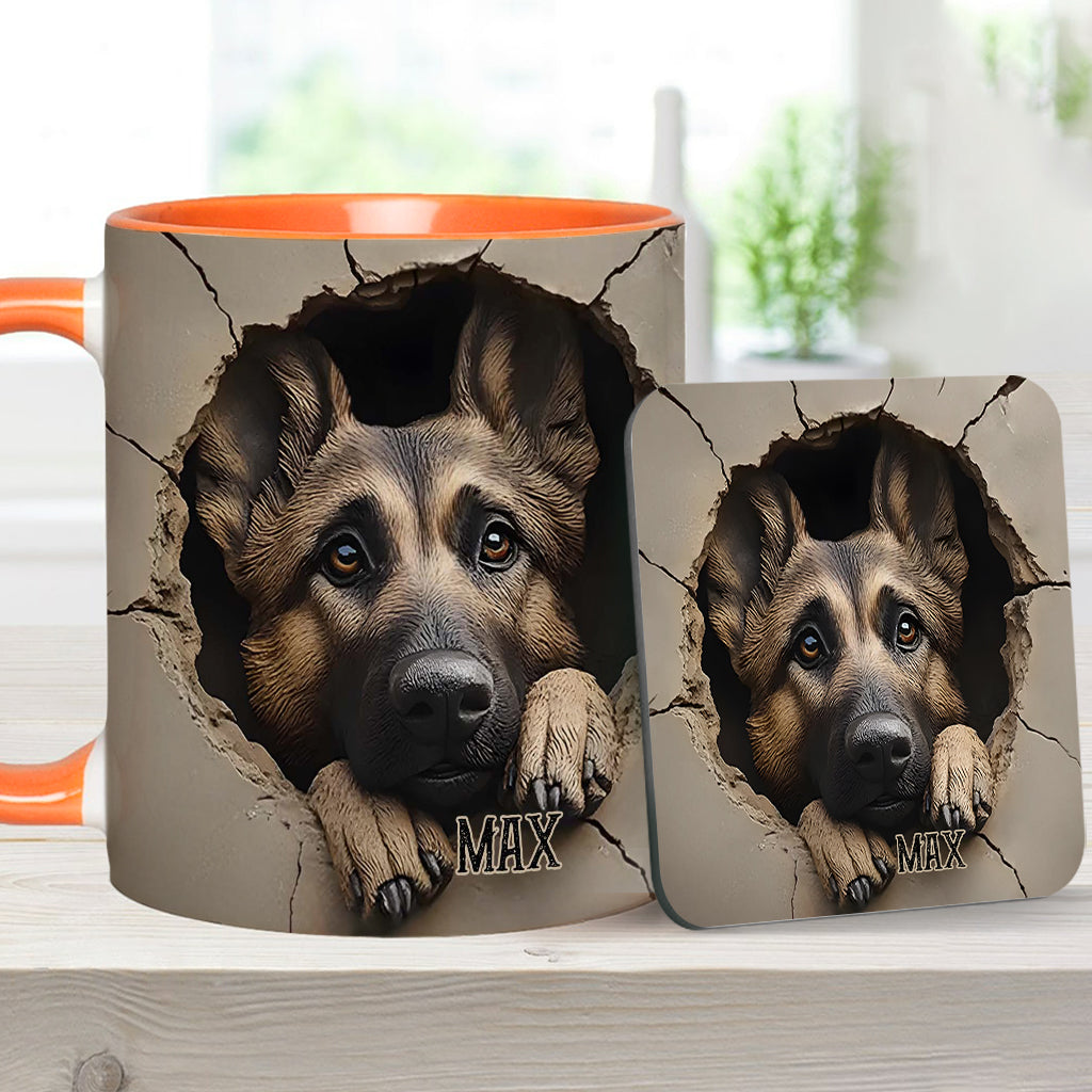 Personalisierte Tasse für Liebhaber deutscher Schäferhunde - Hundemotiv