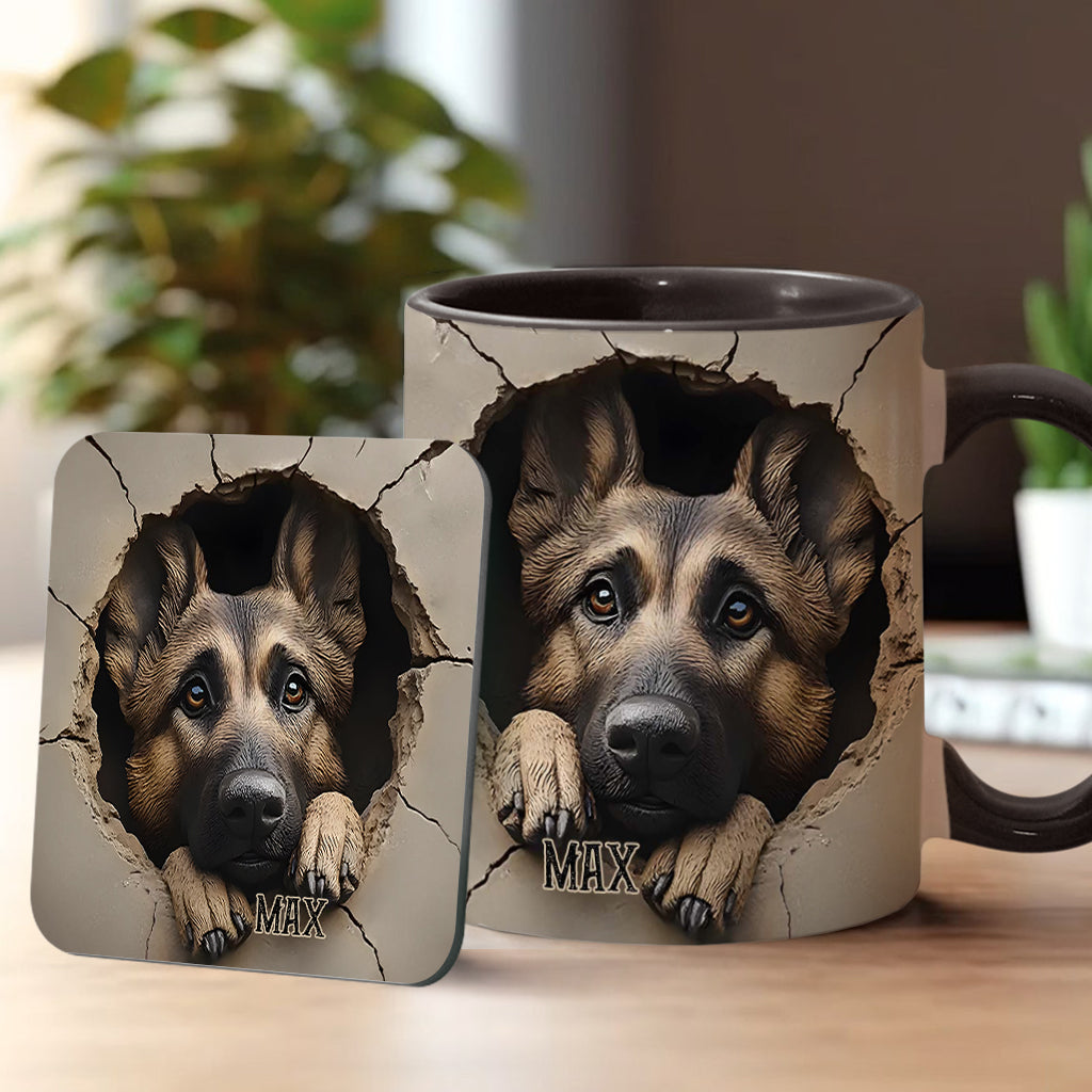 Personalisierte Tasse für Liebhaber deutscher Schäferhunde - Hundemotiv