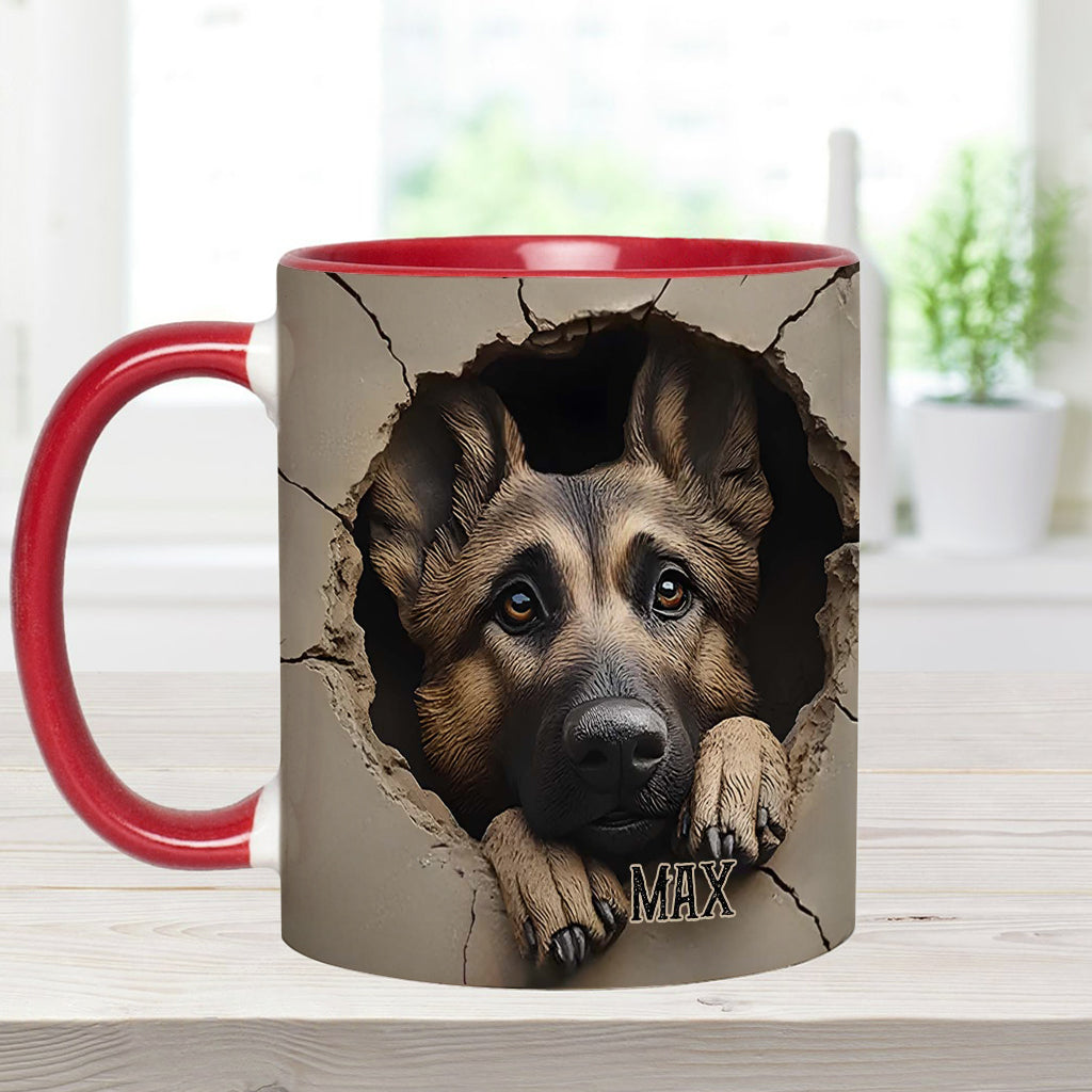 Personalisierte Tasse für Liebhaber deutscher Schäferhunde - Hundemotiv
