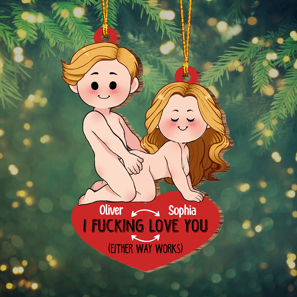 I Love You - Personalized Couple Ornament