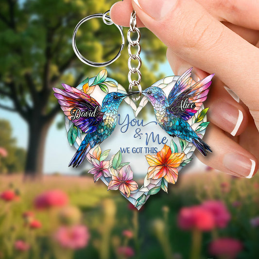 Kolibri-Pärchen – Personalisierter Kolibri-Schlüsselanhänger