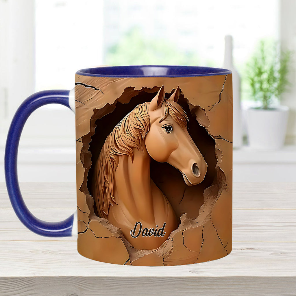 Liebe zum Pferd – Personalisierte Tasse mit Pferdemotiv