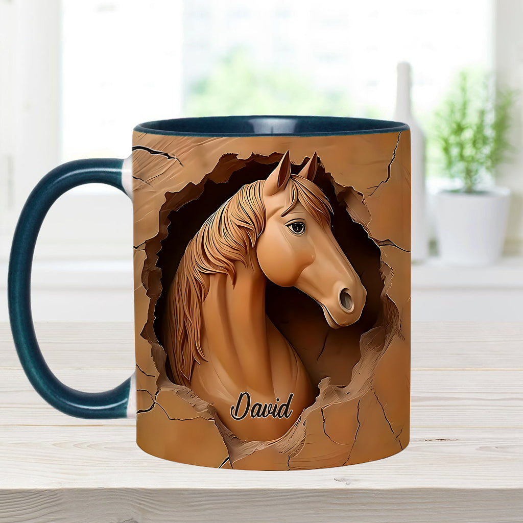 Liebe zum Pferd – Personalisierte Tasse mit Pferdemotiv