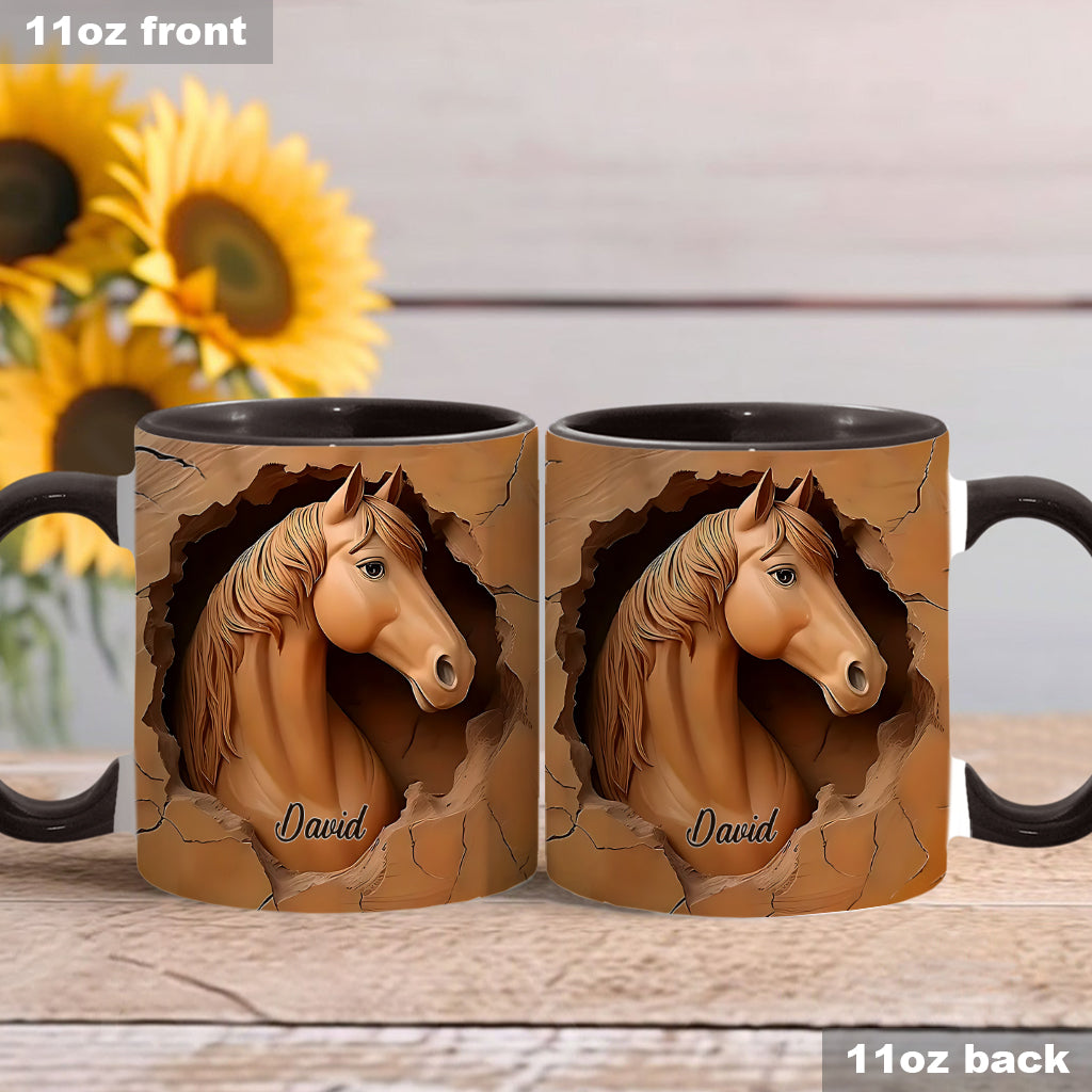 Liebe zum Pferd – Personalisierte Tasse mit Pferdemotiv