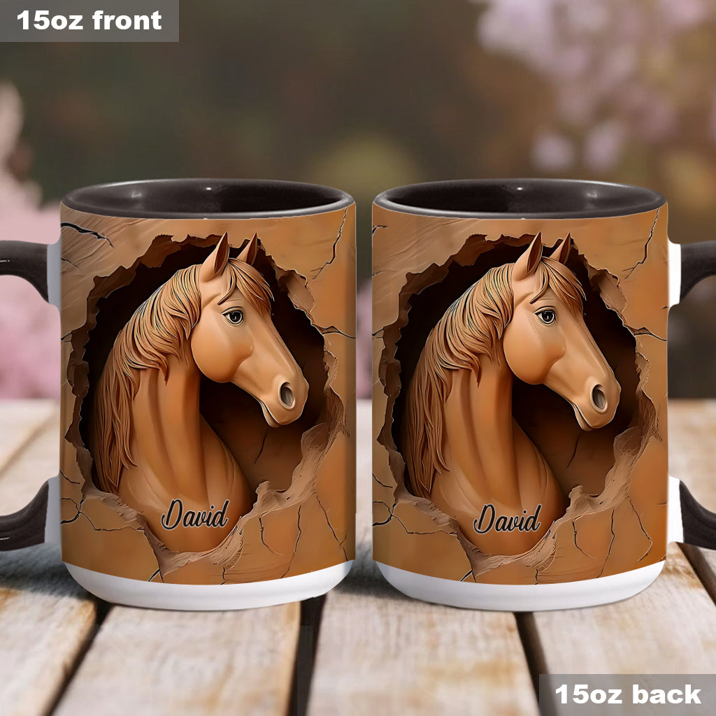 Liebe zum Pferd – Personalisierte Tasse mit Pferdemotiv