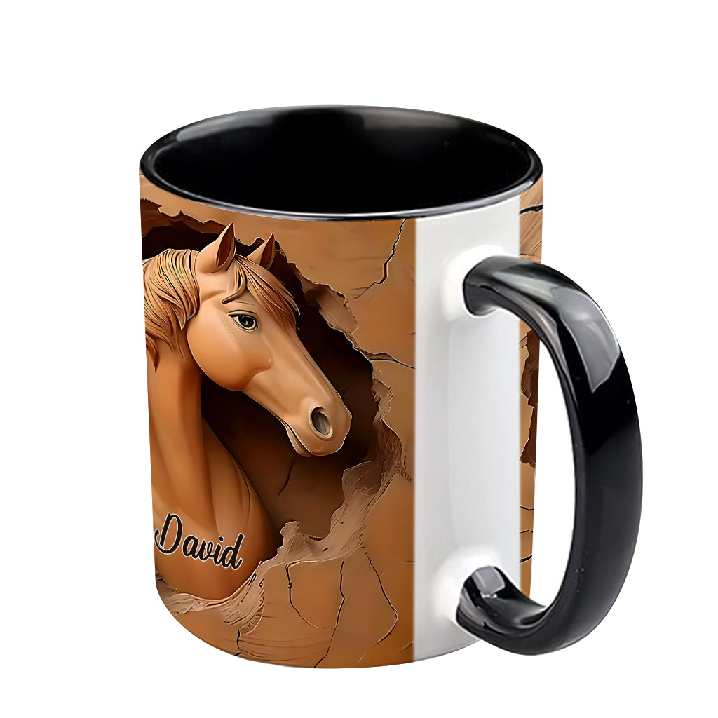 Liebe zum Pferd – Personalisierte Tasse mit Pferdemotiv