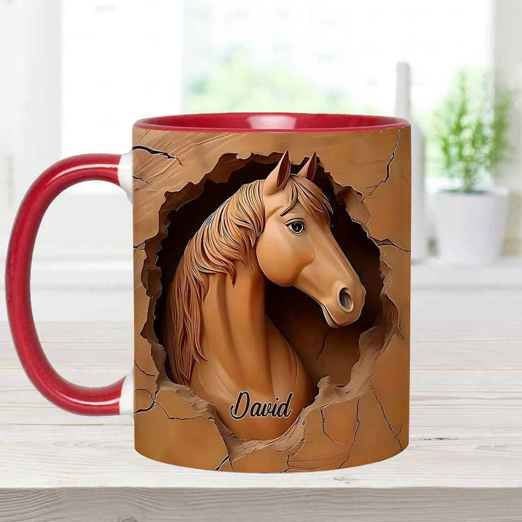 Liebe zum Pferd – Personalisierte Tasse mit Pferdemotiv