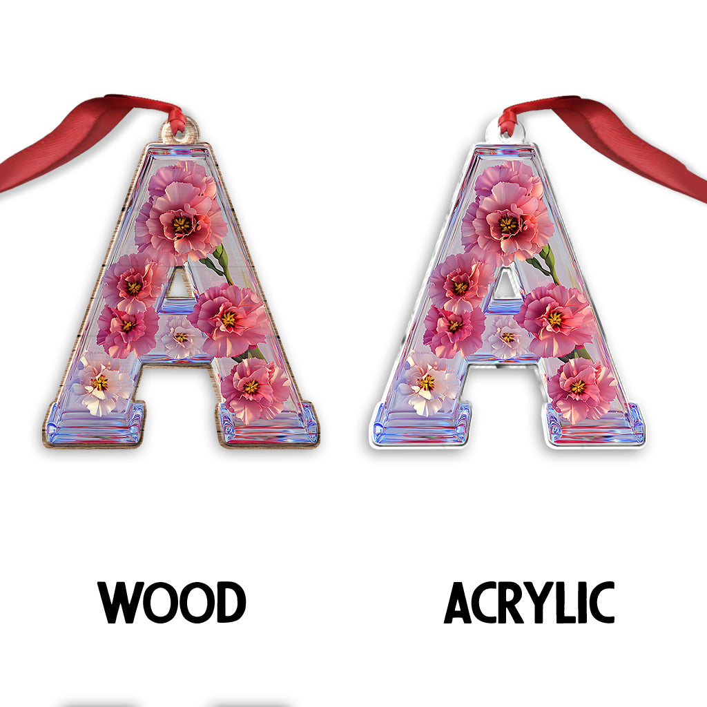 Wunderschöner floraler Buchstabe – personalisierter, individuell geformter Anhänger für deine beste Freundin