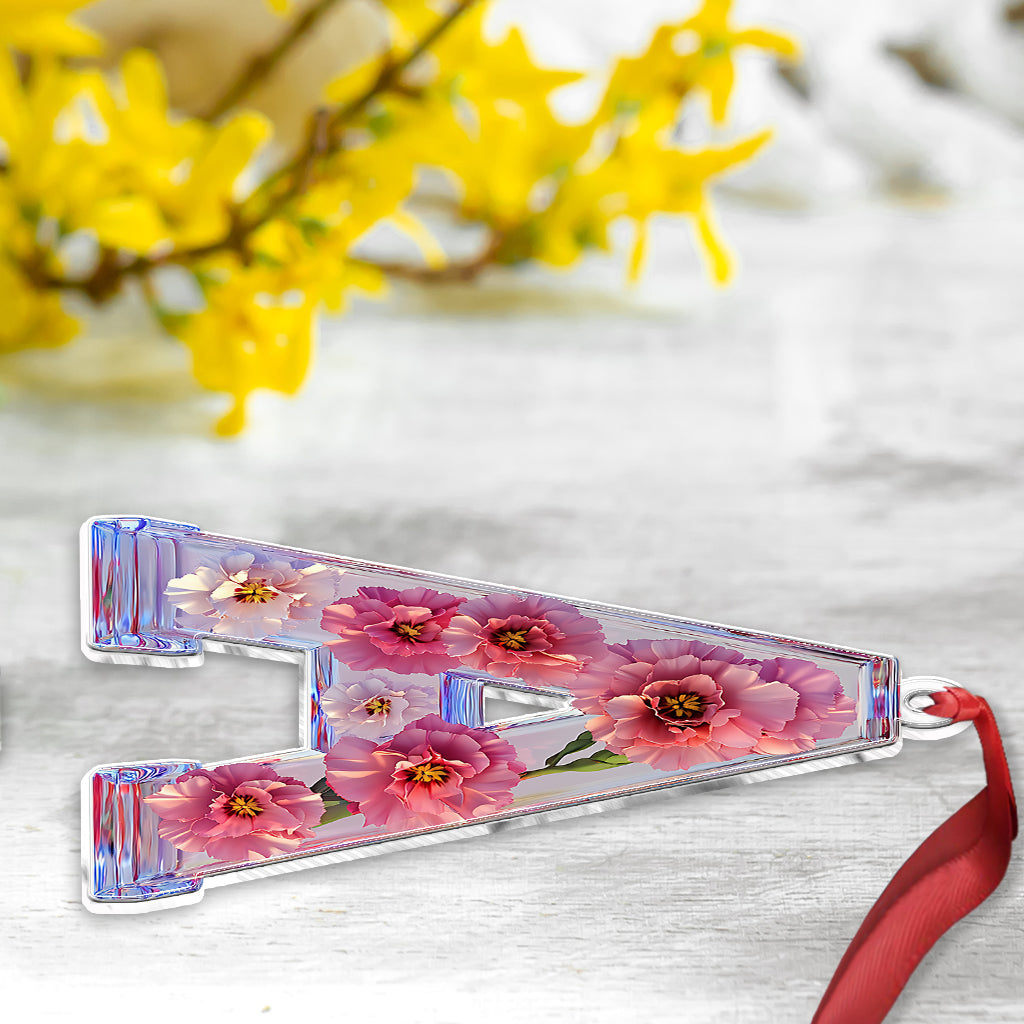 Wunderschöner floraler Buchstabe – personalisierter, individuell geformter Anhänger für deine beste Freundin