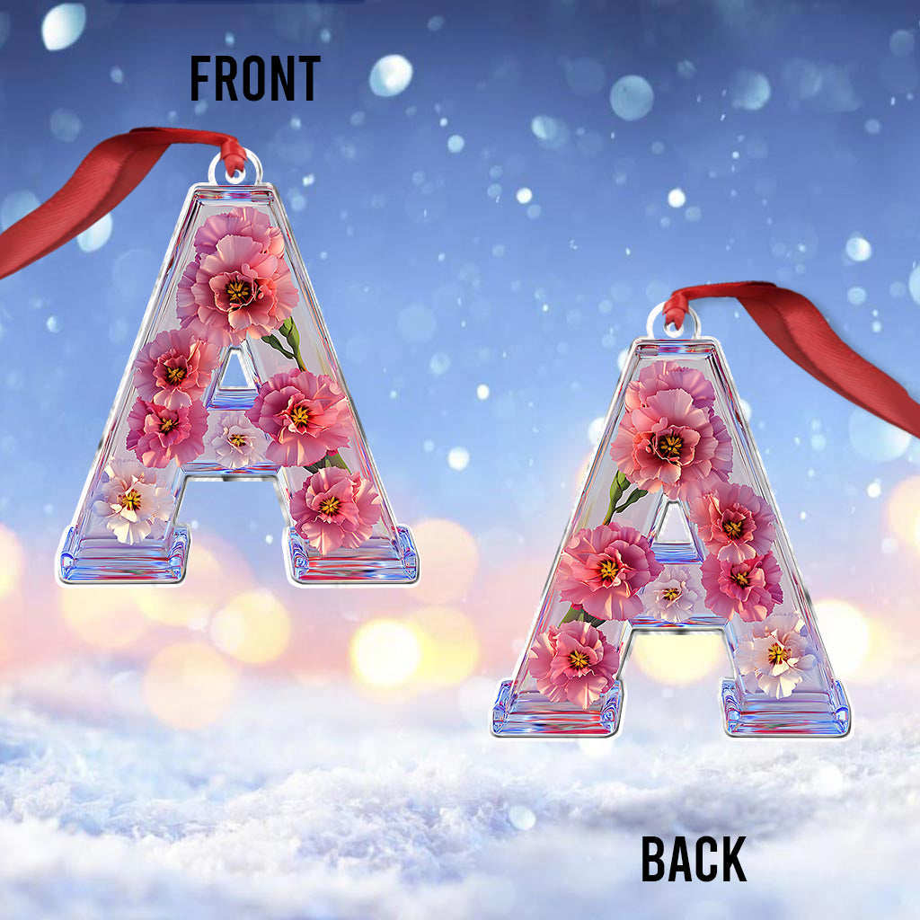 Wunderschöner floraler Buchstabe – personalisierter, individuell geformter Anhänger für deine beste Freundin