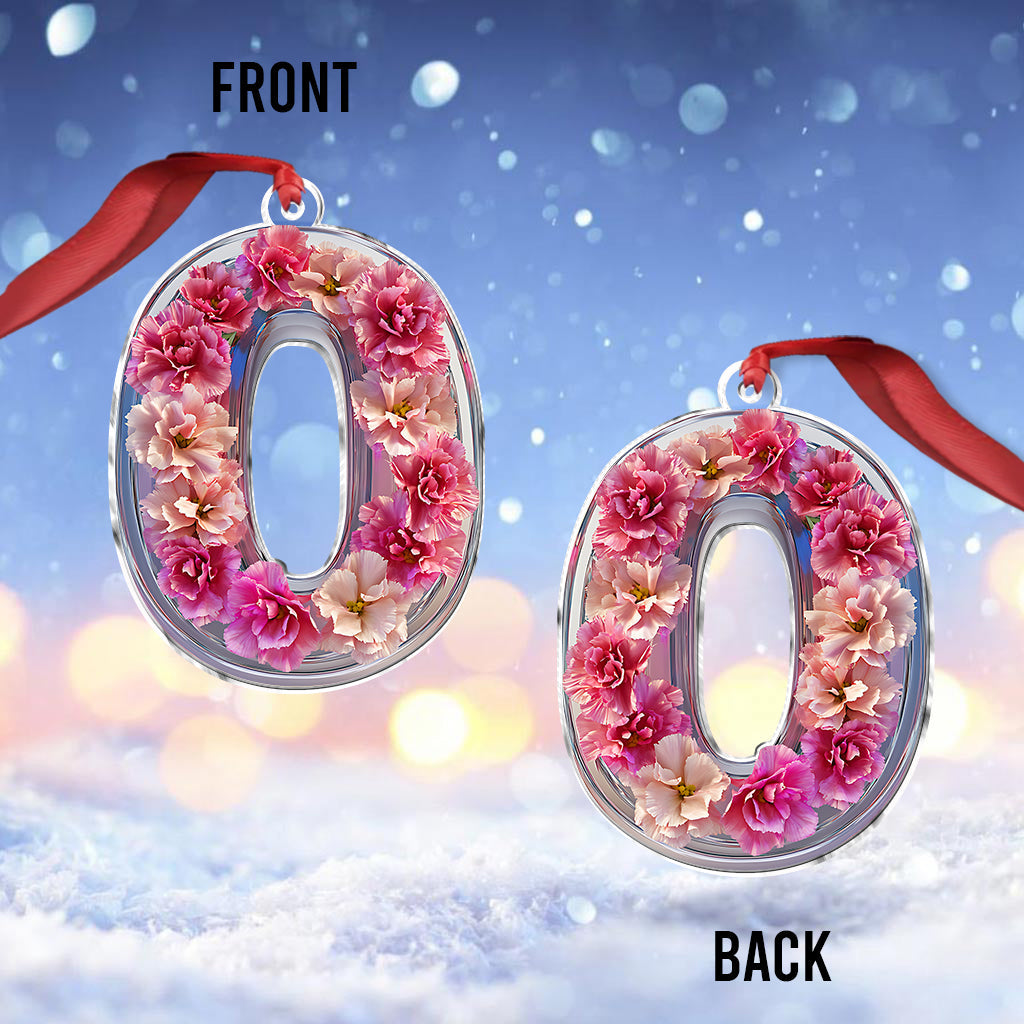 Wunderschöner floraler Buchstabe – personalisierter Muttertags-Anhänger in individueller Form