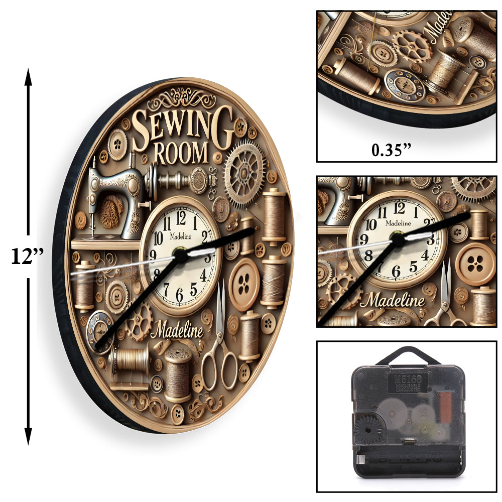 Sewing O'clock - Personalized Sewing Wall Clock