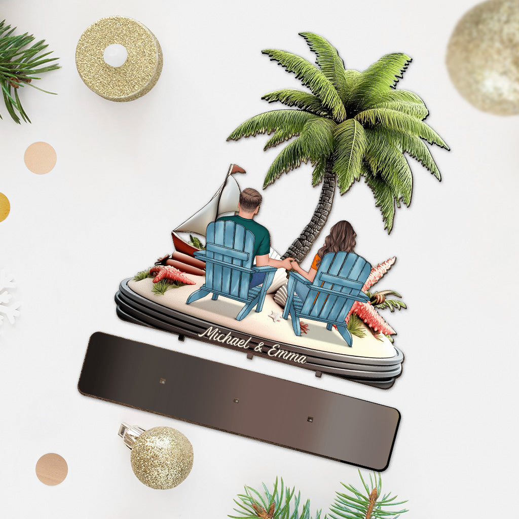 Entspannung am Strand – Personalisiertes, freistehendes Doppelbett (1-lagig)