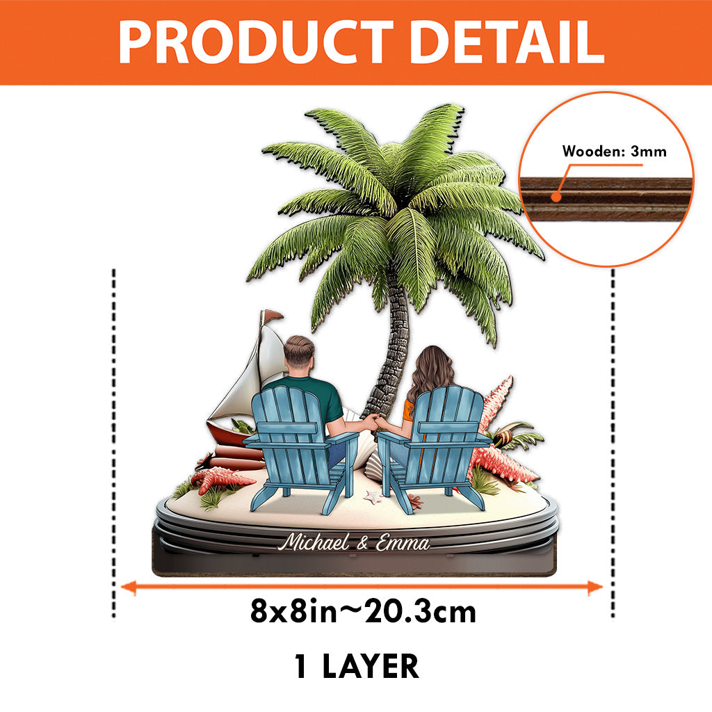 Entspannung am Strand – Personalisiertes, freistehendes Doppelbett (1-lagig)
