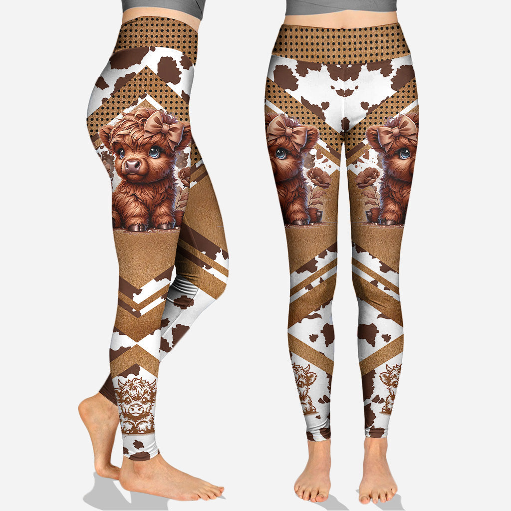 Liebling – Personalisierter Highland Cow Hoodie und Leggings