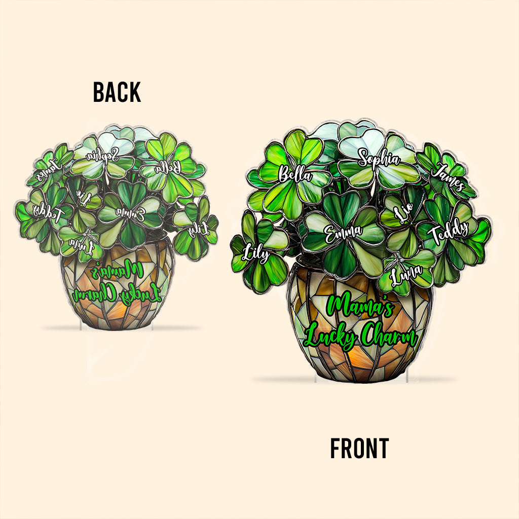 Glückliche Mama – Personalisierte Acrylplakette in individueller Form für die Mutter