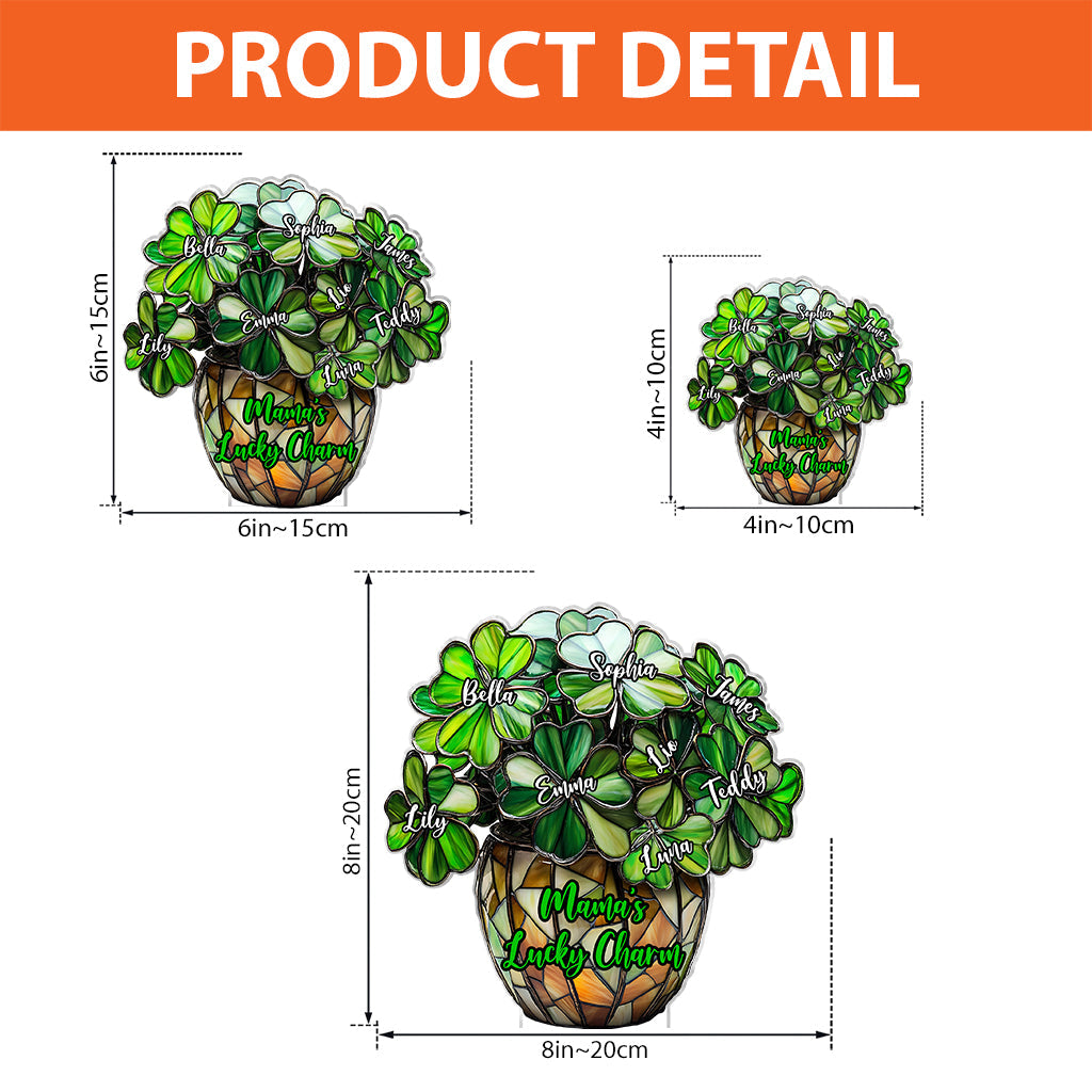 Glückliche Mama – Personalisierte Acrylplakette in individueller Form für die Mutter