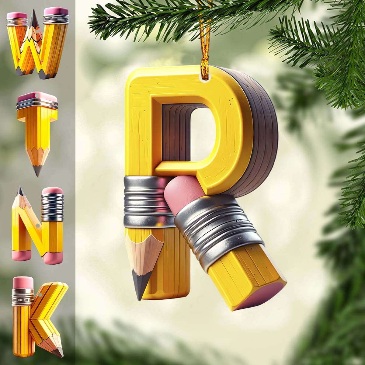 Frohe Weihnachten – Personalisierter Lehrerschmuck