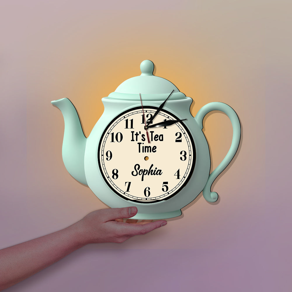 It's Tea Time - Personalized Tea LED Light Wall Clock
