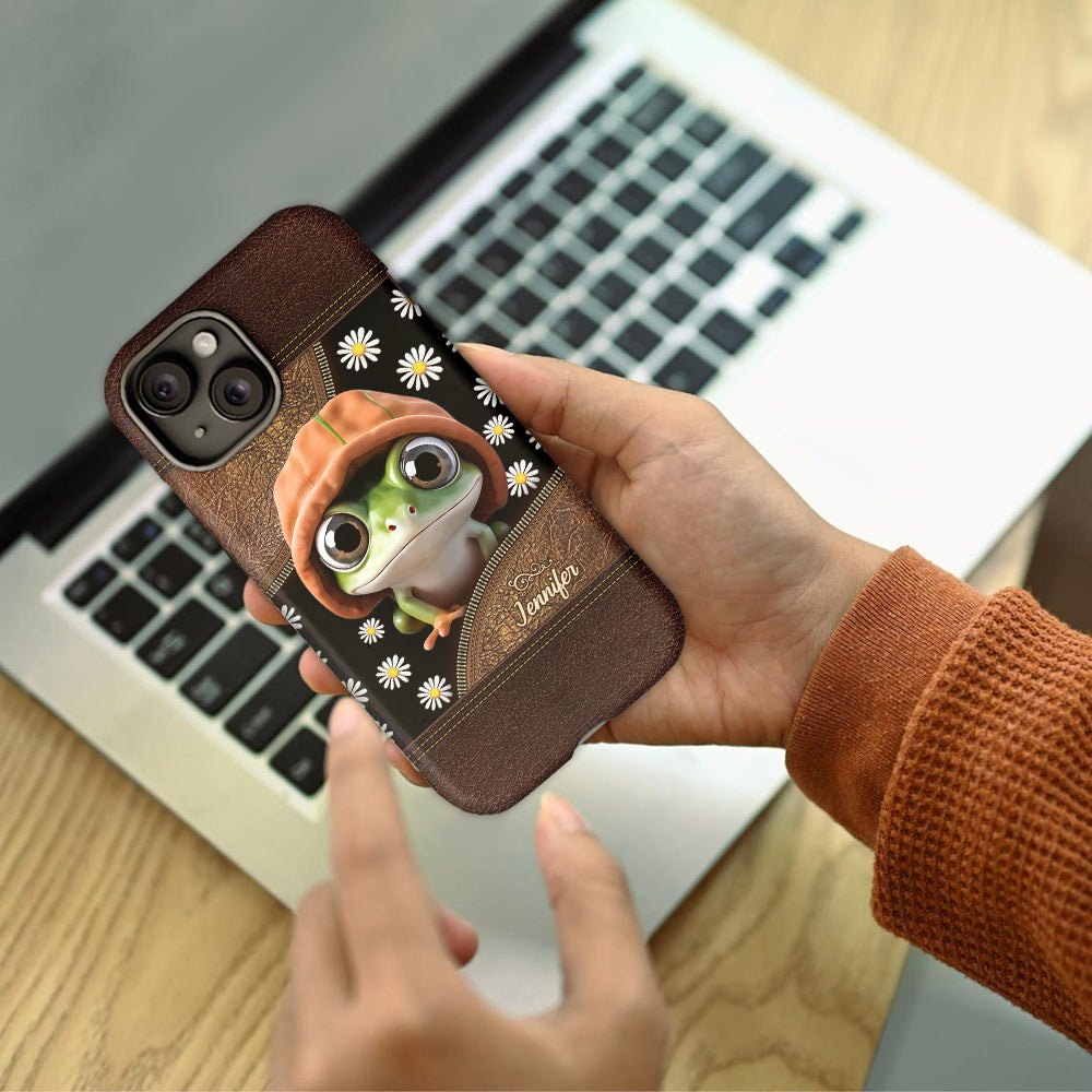 Ich liebe Frösche – Personalisierte Handyhülle mit Frosch-Vollbilddruck