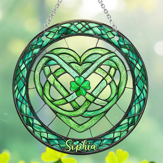 Glückssymbol – Personalisierter Fensterhänger zum St. Patrick's Day 