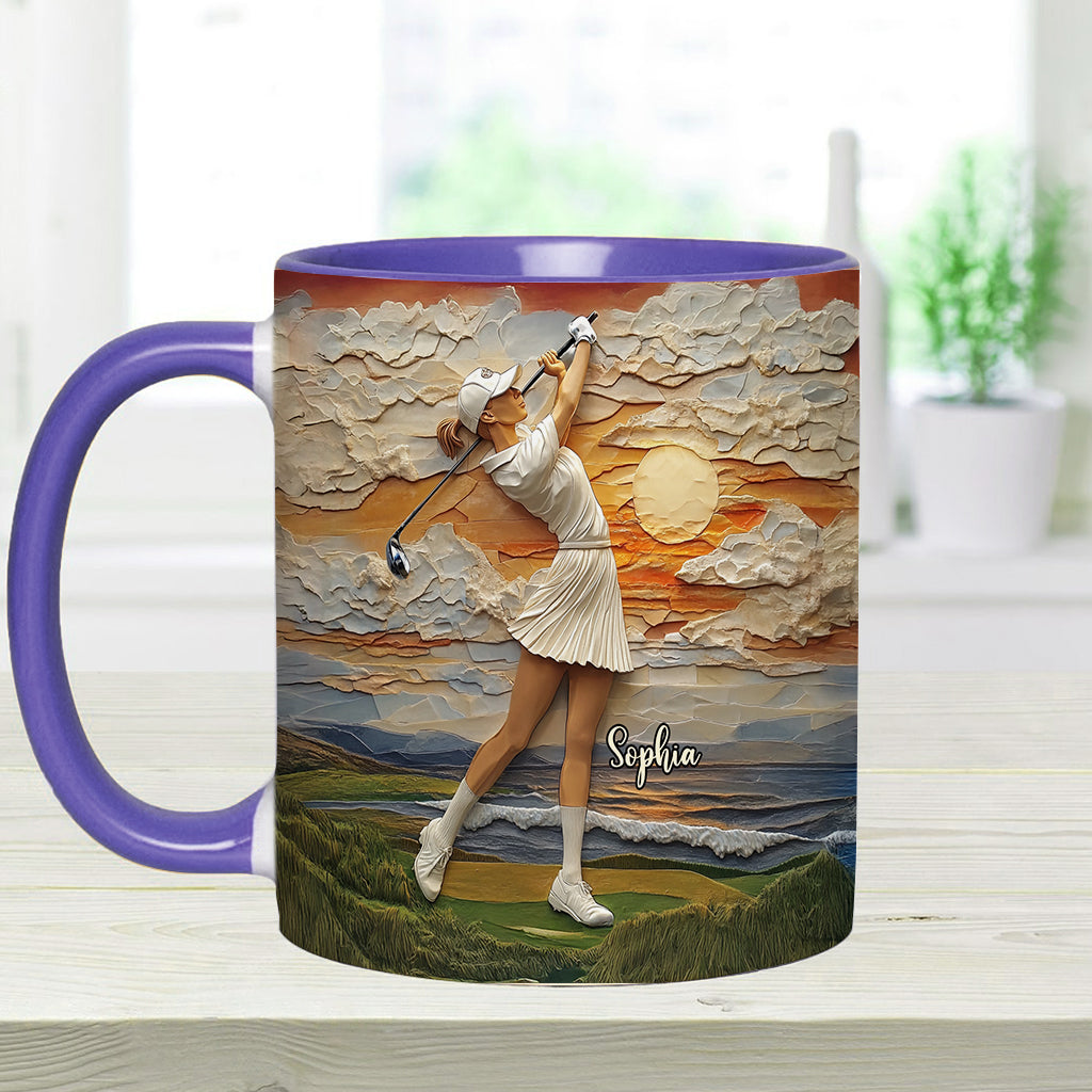 Golf Is My Life - Personalized Golf Accent Mug