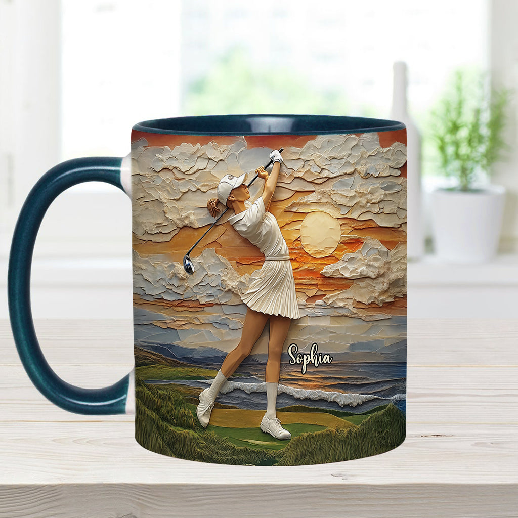 Golf Is My Life - Personalized Golf Accent Mug
