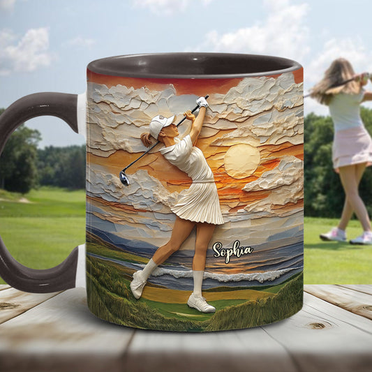 Golf Is My Life - Personalized Golf Accent Mug