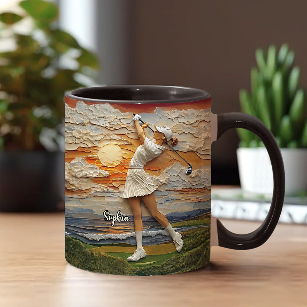 Golf Is My Life - Personalized Golf Accent Mug