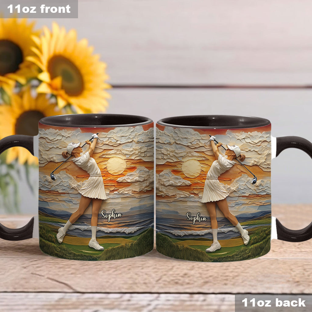 Golf Is My Life - Personalized Golf Accent Mug