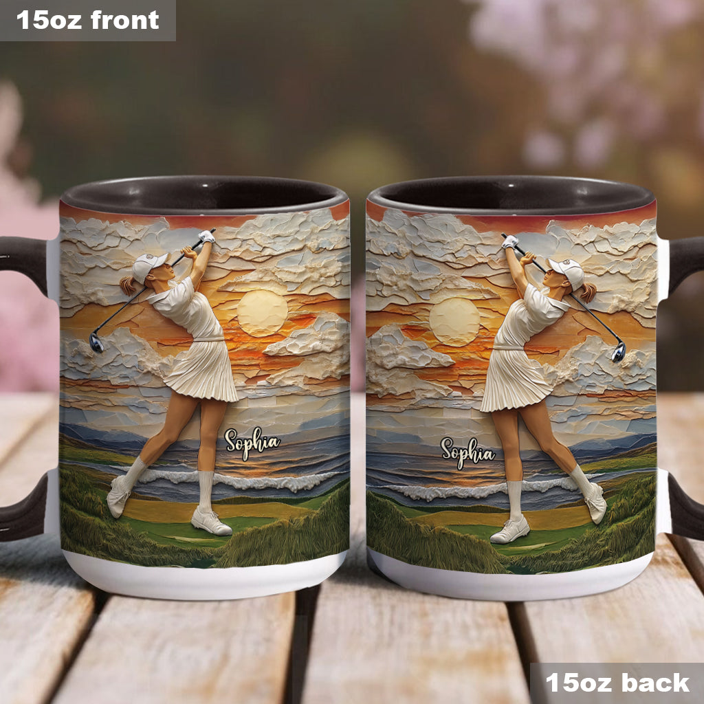 Golf Is My Life - Personalized Golf Accent Mug