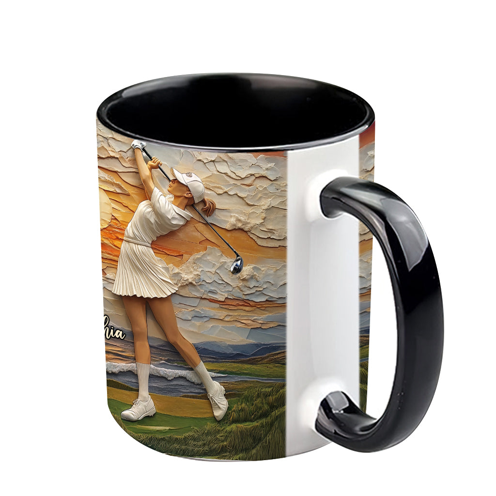 Golf Is My Life - Personalized Golf Accent Mug