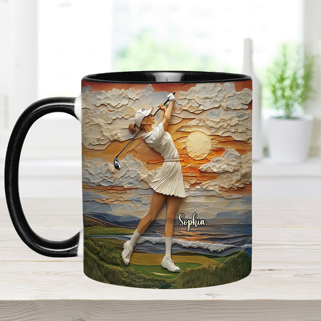 Golf Is My Life - Personalized Golf Accent Mug
