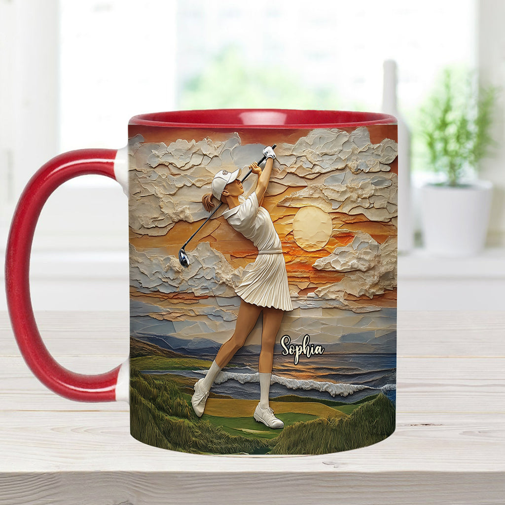 Golf Is My Life - Personalized Golf Accent Mug