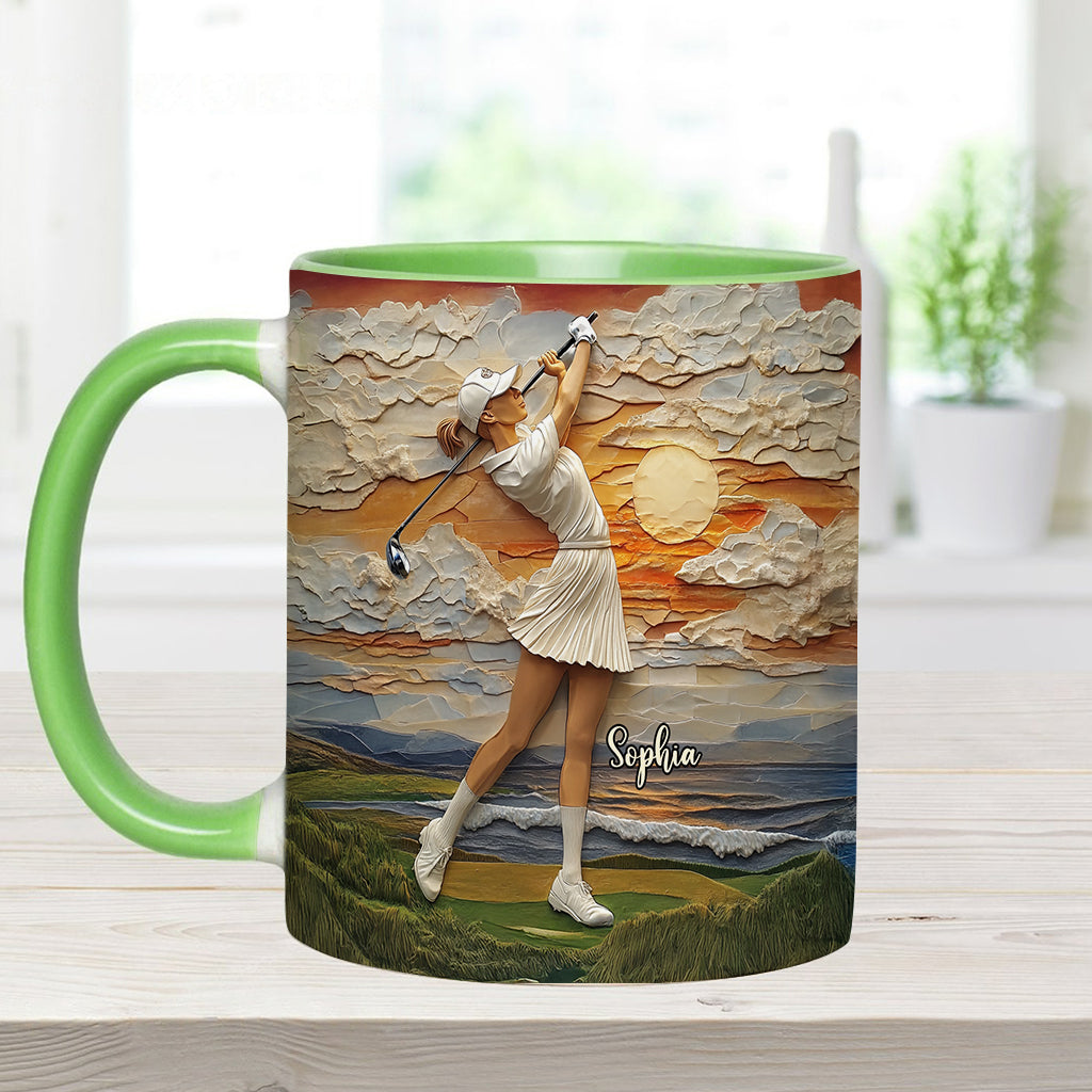 Golf Is My Life - Personalized Golf Accent Mug