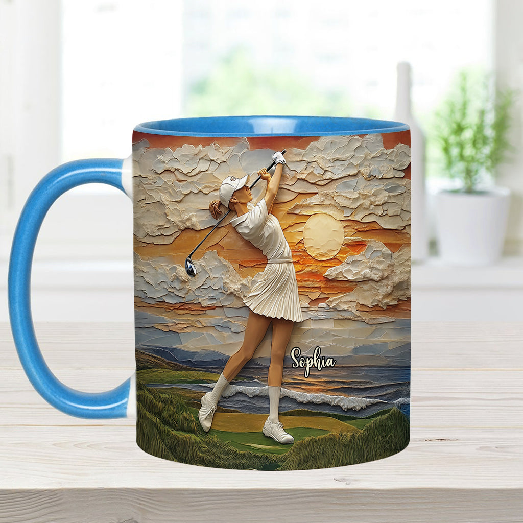 Golf Is My Life - Personalized Golf Accent Mug