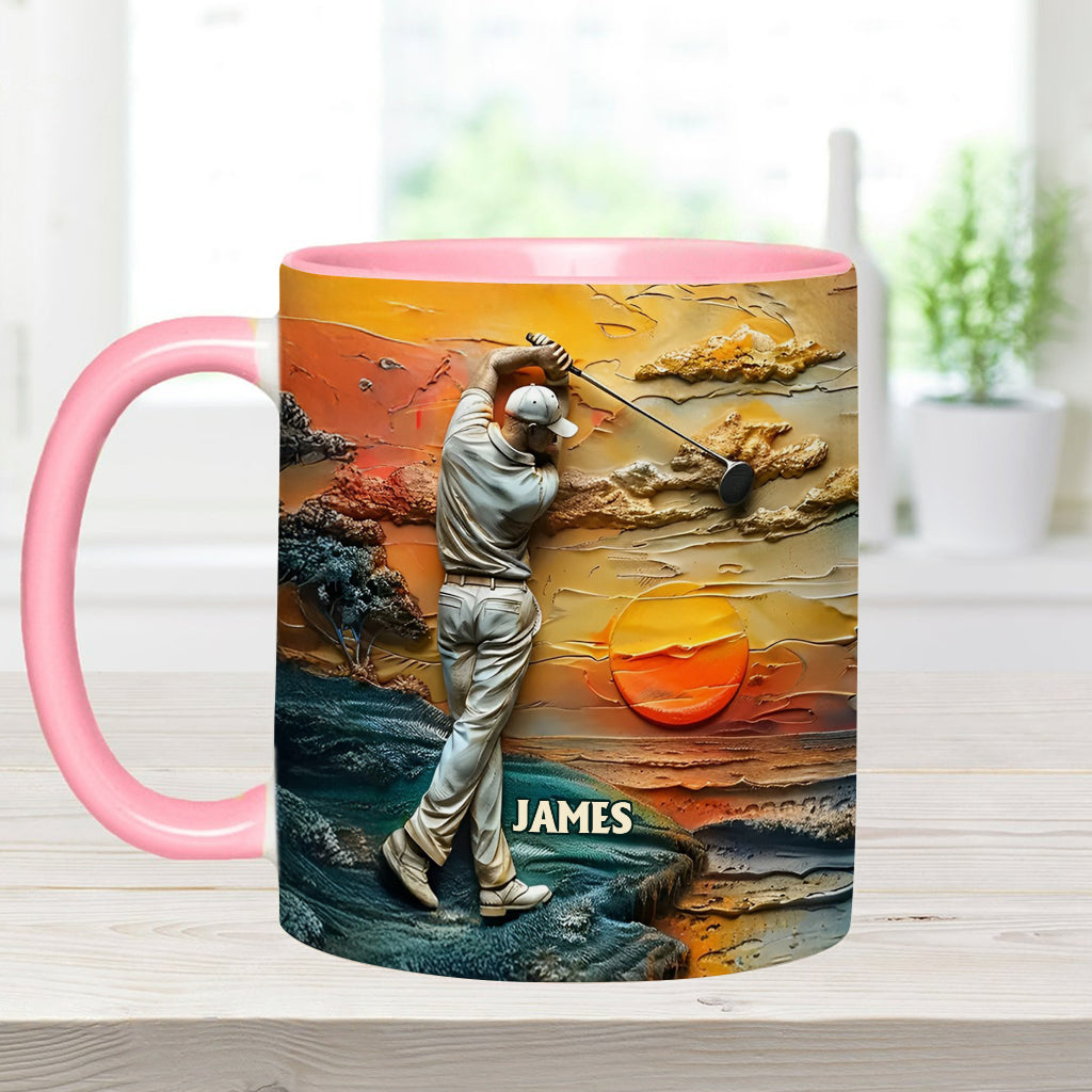 Golf Is My Life - Personalized Golf Accent Mug