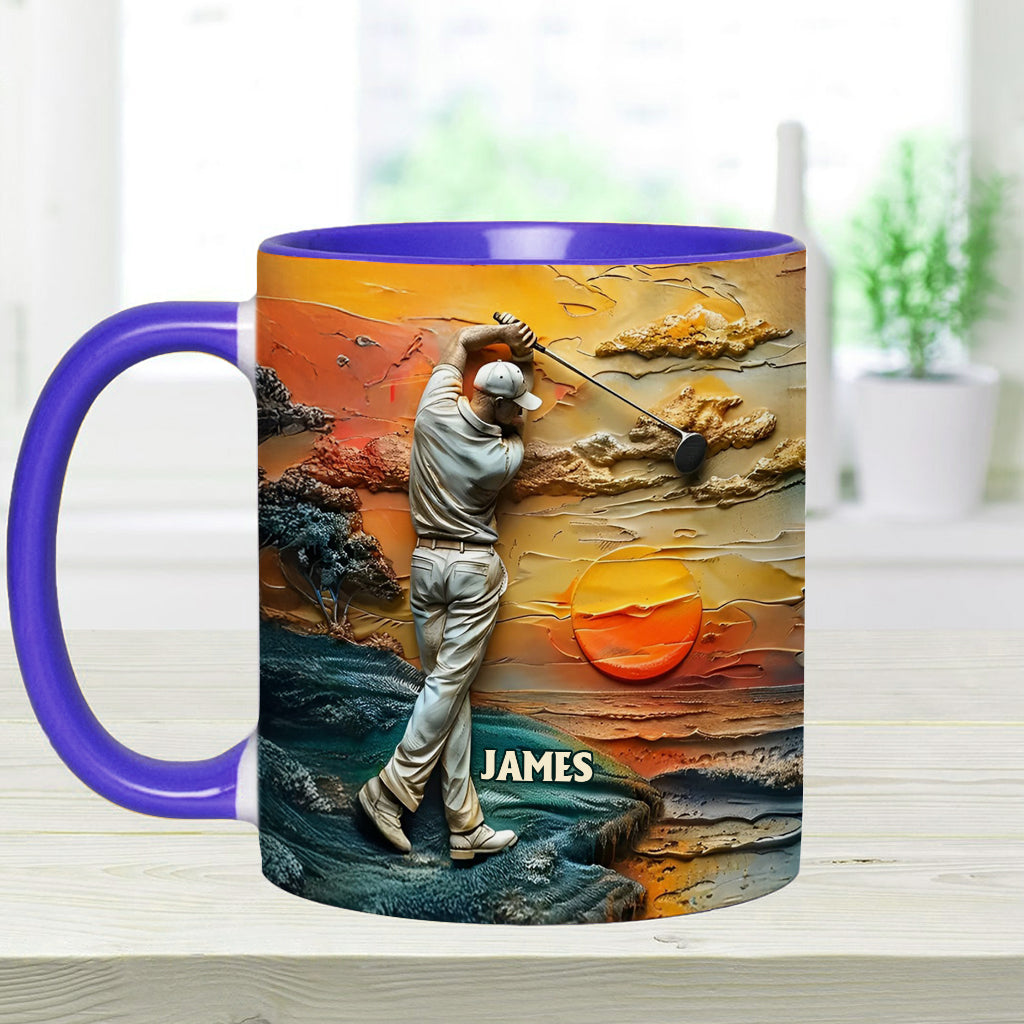 Golf Is My Life - Personalized Golf Accent Mug