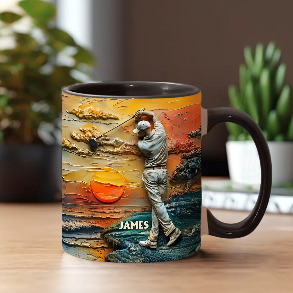 Golf Is My Life - Personalized Golf Accent Mug